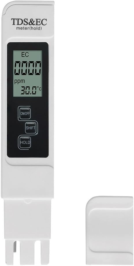 EC TDS Water Tester Electronic Digital Water Quality Meter +/-2% Accuracy for Drinking Water, Pond Pool Aquarium Red + Carry Bag