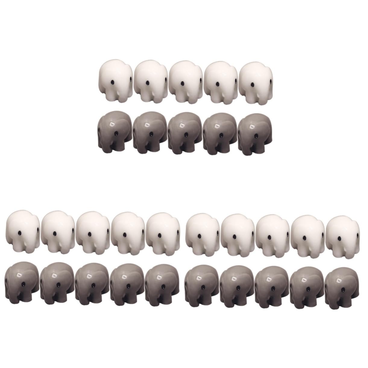 Artibetter 30 Pcs Elephant Figure Flower Pot Elephant Statue Miniature Elephant Sculpture Fengshui Elephant Statue Mini Elephant Model Elephant Decor Bookshelf Decor Glass Lovers Decorations