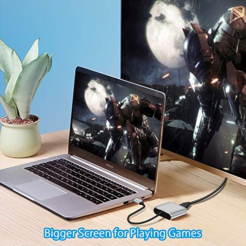 USB C to HDMI Adapter, BOLWEO 3 in 1 Type C to HDMI 4K Output, USB 3.0 Port and USBC 60W PD Fast Charging Port Compatible with MacBook Air iPad Surface Pro Laptop, Projector, TV Monitor