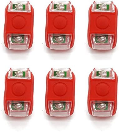 Onlydroid Waterproof Super Frog LED Bicycle bike Head Front Rear Silicone Light Set (6 PCS RED)