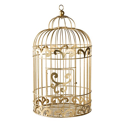 Ivy lane design wedding birdcage card holder, gold