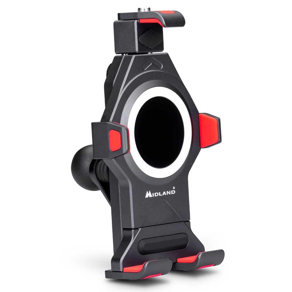Midland - Bike Phone Holder MH-PRO No Vibration, Mobile Phone Stand with Vibration Dampening for Smartphone Protection - Universal Handlebar Cellphone Mount, Bicycle and Motorbike Accessories Included