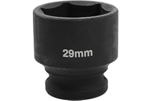 SUNKOO 1/2 Inch Drive 29mm Deep Impact Socket, CR-MO 6 Point Heavy Duty Metric Axle Nut Socket for Easy Removal of Axle and Wheel Hub Nuts