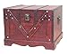 Vintiquewise Wooden Box Old Style Treasure Chest, Large