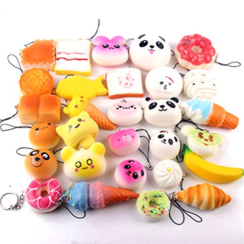 image for Goodangie00 Random 12Pcs Colorful Mini Slow Rising Squishy Bread Bun D