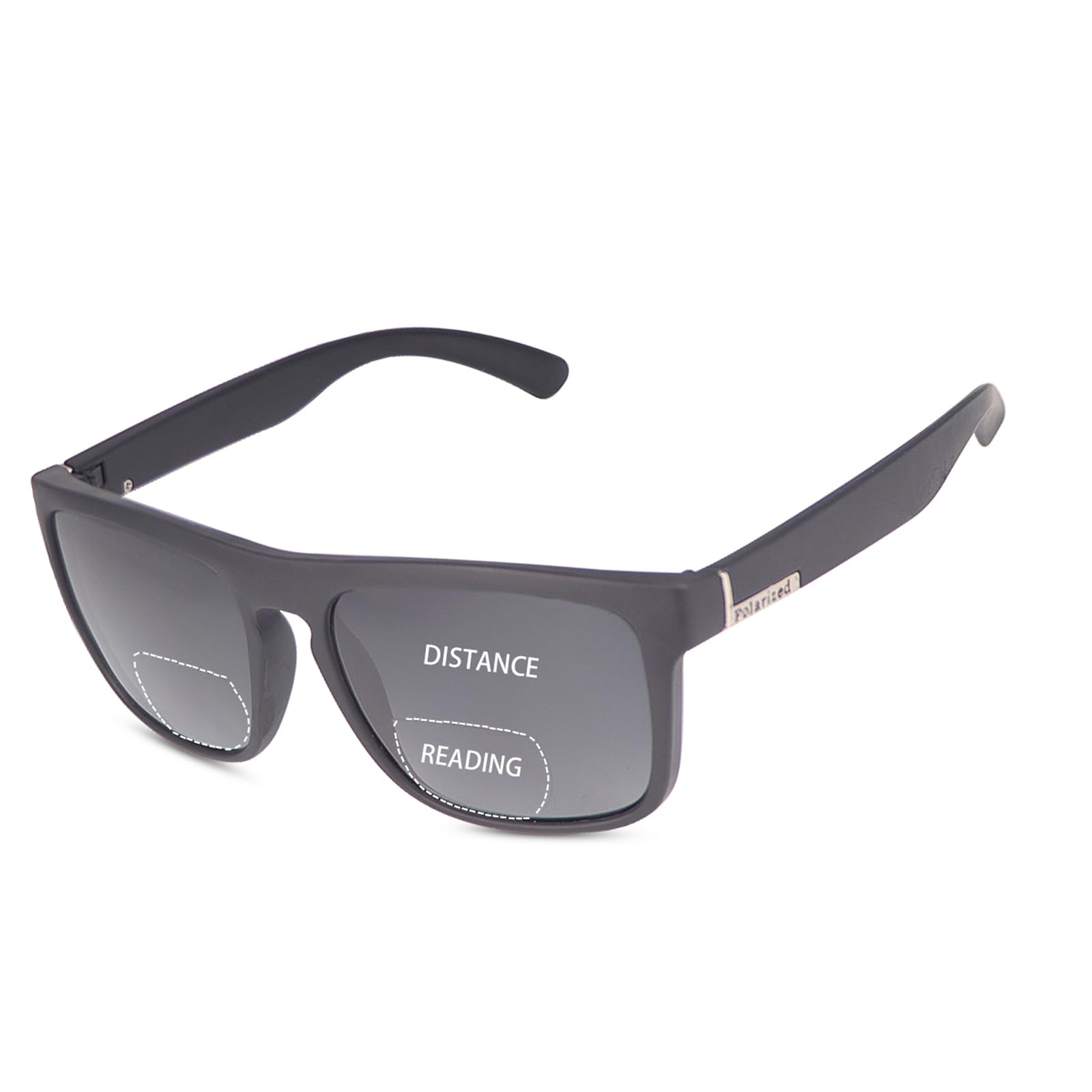YIMI Polarized Bifocal Reading Sunglasses for Men Women Blue Light Blocking Glasses Black Lens UV Protection Outdoors Sun Readers Lightweight Driving Eyeglasses Tinted Shades Anti Glare Eyewear 3.5
