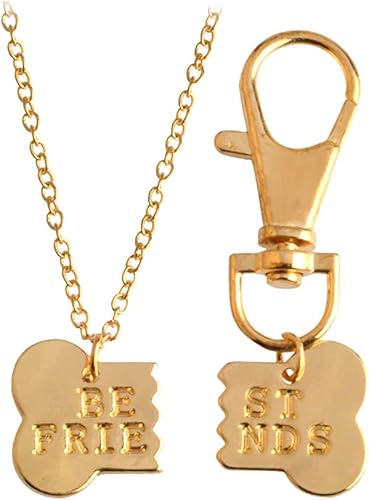 gold dog bone necklace