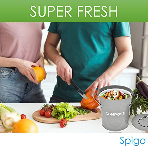 Replacement Kitchen Compost BIN Filter by Spigo, Made with Activated