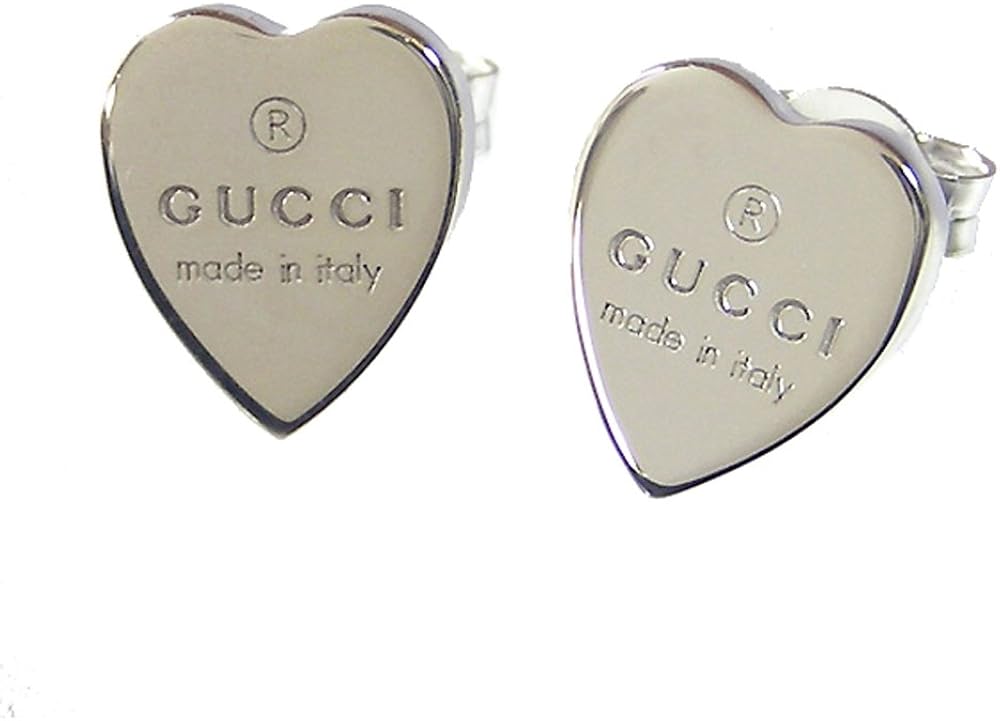 Amazon グッチ ピアス Gucci ハートピアス Trademark Heart Mini シルバー925 J8400 8106 並行輸入品 ピアス 通販