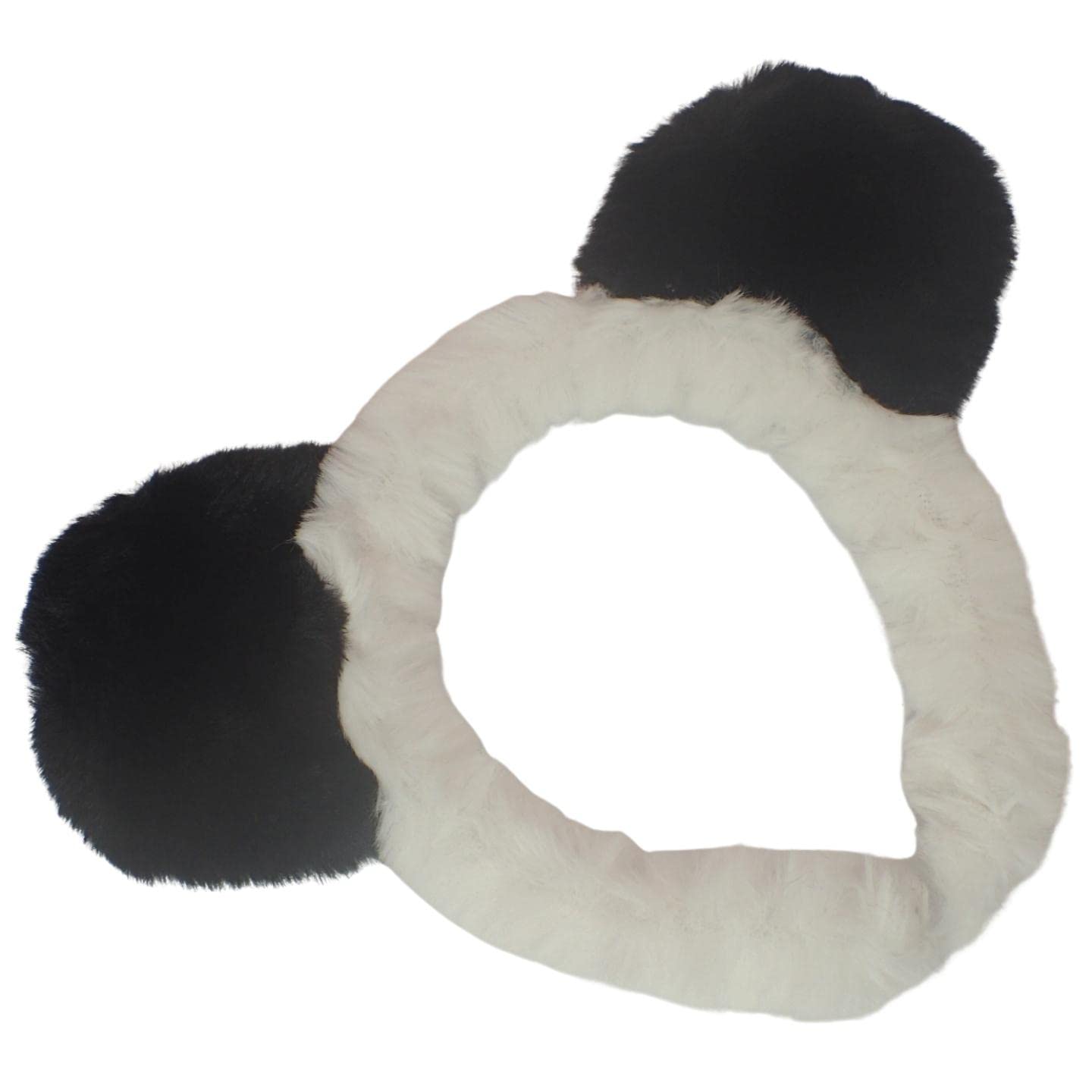 Topkids Accessories Teddy Bear Ears Teddy Bear Headband Brown Teddy Bear Ears Animal Headbands Panda Ears Easter Halloween Fancy Dress Outfit World Book Day For Adults, Children, Kids (Black & White)