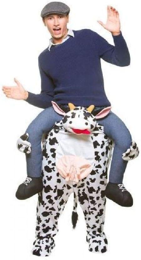 Shoulder Carry Me Piggy Back Cow Fancy Dress Adult Funny Farm Animal Costume