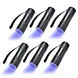 Optimal Shop 6 Pack UV Ultra Violet Blacklight 9 LED Flashlight Torch Light Outdoors Etc (6 Pack)