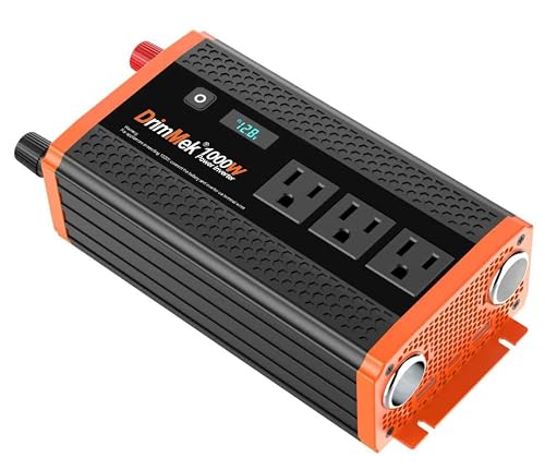 1000W Car Power Inverter DC 12v to AC 110v Converter, Car Plug Outlet ...