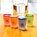 Lily’s Home Double Wall Freezer Gel Shot Glasses, Blue, Red, Orange, Green, 1 Ounce, Set of 4