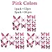 Ewong Butterfly Wall Decals, 36PCS 3D Butterflies Home Decor for Room, Wall Sticker for Girls Room Kids Bedroom Bathroom Baby Nursery Decoration (Pink)