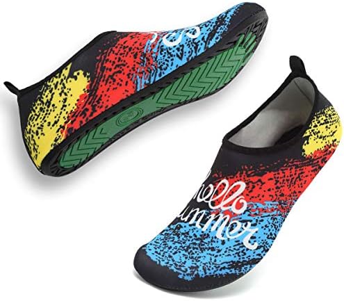 FCKEE Womens and Mens Water Shoes Quick-Dry Aqua Socks Barefoot for Outdoor Beach Swim Surf Yoga Exercise