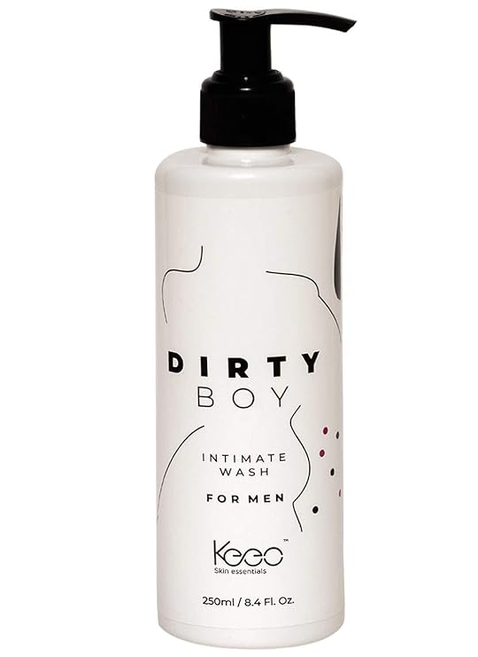 Keeo Dirty Boy Paraben and Sulfate-Free, Vegan Intimate Wash with Easy-to-use Dispenser Bottle for Men (250 ml)