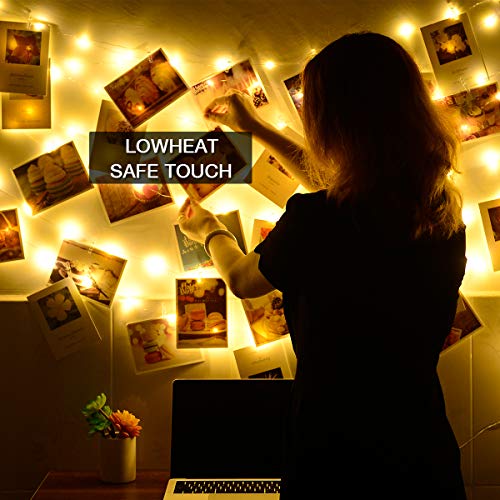16 Pezzi Luci LED Batteria, Catena Luminosa 2m 20 LED Fairy Light Filo Rame Ghirlanda Luminosa Lucine LED Decorative Waterproof luci di Natale per Camere da Letto Giardino Feste