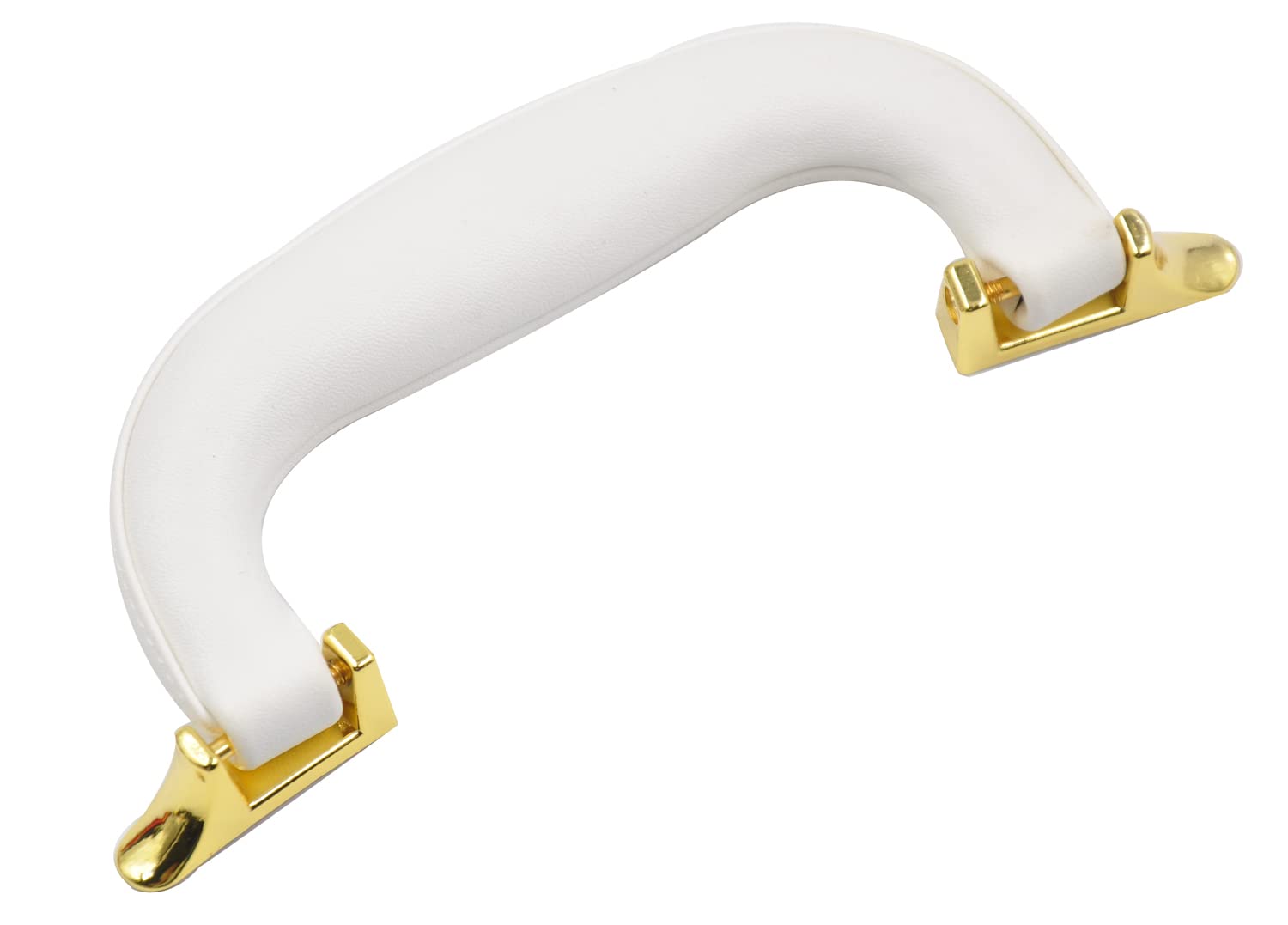 ChenXi Shop 1 Pieces PU Leather Handle for Guitar Musical Box Handbags Gift Boxes Wine Boxes Luggage Toolbox Trolley Instrument Case White Gold