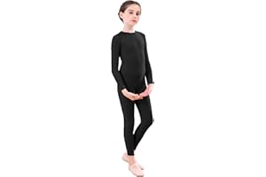 Aoylisey Girls' Full Body Long Sleeve Unitard One Piece Gymnastics Dance Bodysuits for Kids