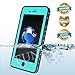 Effun iPhone 8/iPhone 7 Waterproof Case, DOTTIE Style IP68 Certified Underwater Cover Shock/Dirt/Snow Proof Full Sealed Case with PH Test Paper, Stylus Pen and Floating Strap Aqua Blue [New Version]