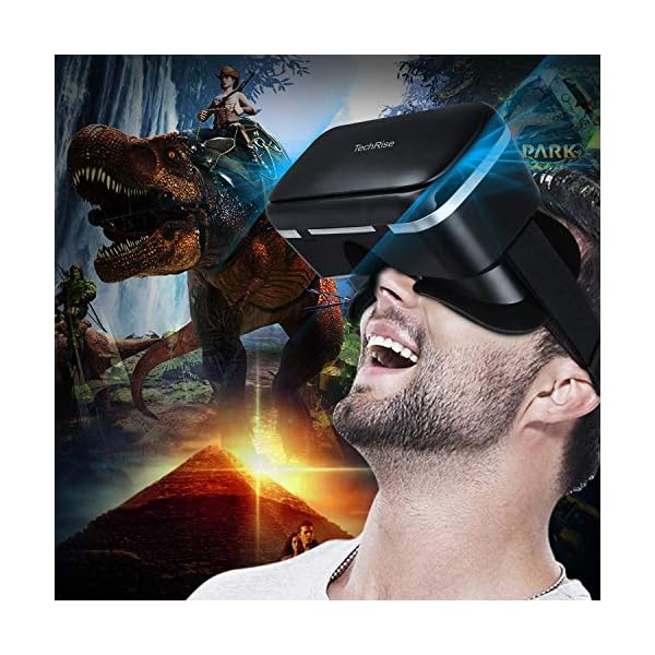 3D VR Headset, TechRise 3D VR Glasses Virtual Reality Box with Adjustable Lens and Comfortable Strap for 3D Movies and Games, Compatible with iPhone X / 8Plus / 8 / 7Plus / 7 / 6s Plus /6 / 5 / Samsung S7 / S6 and Other 3.5''-6'' Smartphones - Image 8