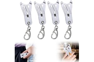 PETUPS 2024 Upgrade Portable Precise Thread Size Checker Keychain, Bolt Size Finder Keychain, Nut and Bolt Thread Gauge Identifier Verification Tool for Fast and Hand Measurement (4PCS)