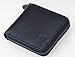 Admetus Men's Genuine Leather Short Zip-around Bifold Wallet Black