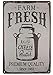 TISOSO Farm Fresh Milk Cheese Butter Novelty Metal Tin Signs Bar Restaurant Kitchen Home Decor Wall Art Retro Vintage Distressed Size 8