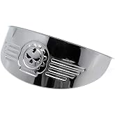 HTTMT - For Harley XL XLH FXR FX Chrome Gear Skull 7 Inches Headlight Visor Heavy Duty Thick [P/N: MT325-014A-CD-NEW]