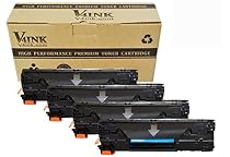 V4INK 4PK New Compatible CF283A (83A) Toner Cartridge-Black for LaserJet Pro M127 M127FW FN M125 125FW 125A M201 M225MFP