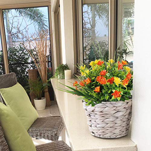 Rinlong Artificial UV Resistant Flowers Outdoor Fake Plants Greenery