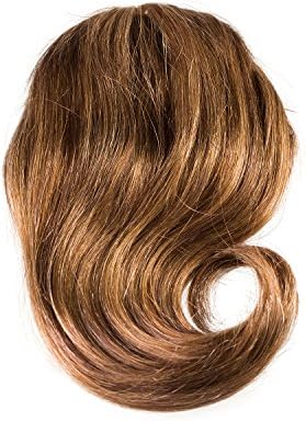 Sono 1 Count 100% Human Hair Straight Across Clip-In Bang Extensions, #6/10 Dark Chestnut & Medium Ash