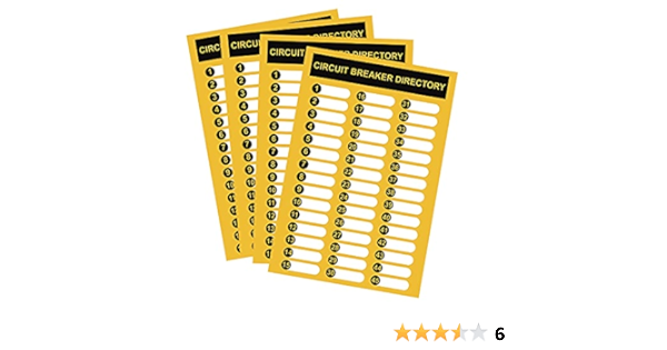 Amazon.com : Circuit Breaker Directory Sign,Self Adhesive ...
