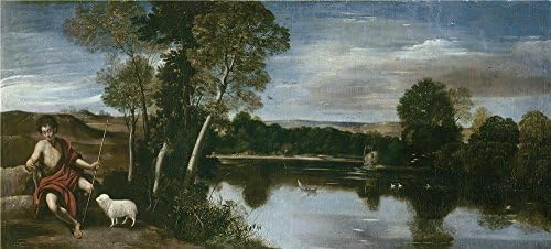 'Maino Fray Juan Bautista Paisaje Con San Juan Bautista 1612 14 ' Oil Painting, 30 X 67 Inch / 76 X 169 Cm ,printed On High Quality Polyster Canvas ,this Beautiful Art Decorative Prints On Canvas Is Perfectly Suitalbe For Kids Room Decoration And Home Decor And Gifts