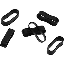 PATIKIL Silicone Rubber Bands 100pcs - 3/8 Inch Flat White Stretch Bands For Organizing, Bundling, Crafts