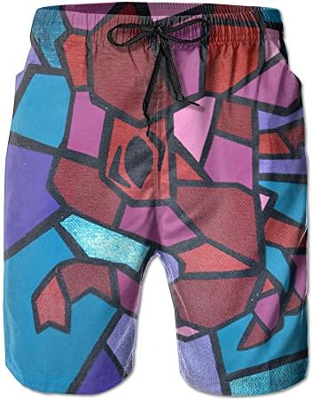 Men's Cubism Elephant Painting Canvas Art Stylish Beach Short Boardshot Trunks For Leisure