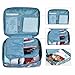 Multifunction Portable Travel Toiletry Bag - Mr.Pro Travel Makeup Cosmetic Printed Bag Beach Pouch, bathroom storage organizer (Blue Flower)