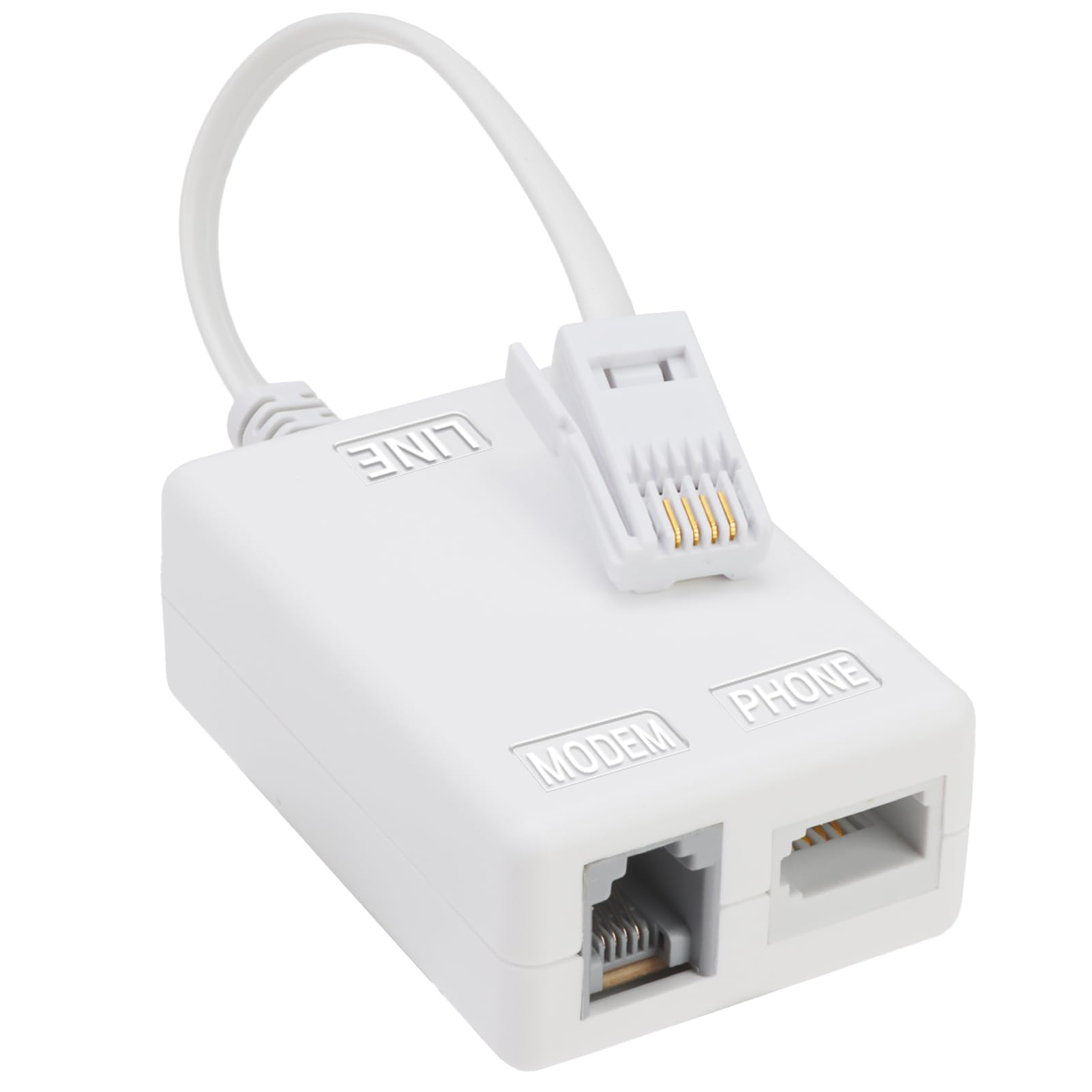 ltteea ADSL Filter Microfilter for Broadband/Phone, BT Plug to ADSL RJ11 Connector, Broadband Internet Microfilter Splitter for BT Sky Talktalk Landline Modem Router Wifi Telephone Fax