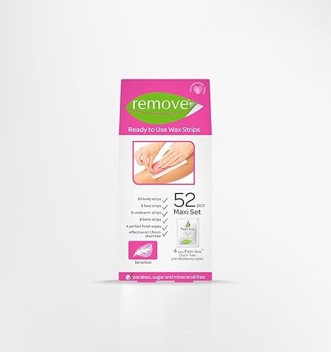 Buy Remove Wax Strips Maxi Set For Sensitive Hair 52 Pieces