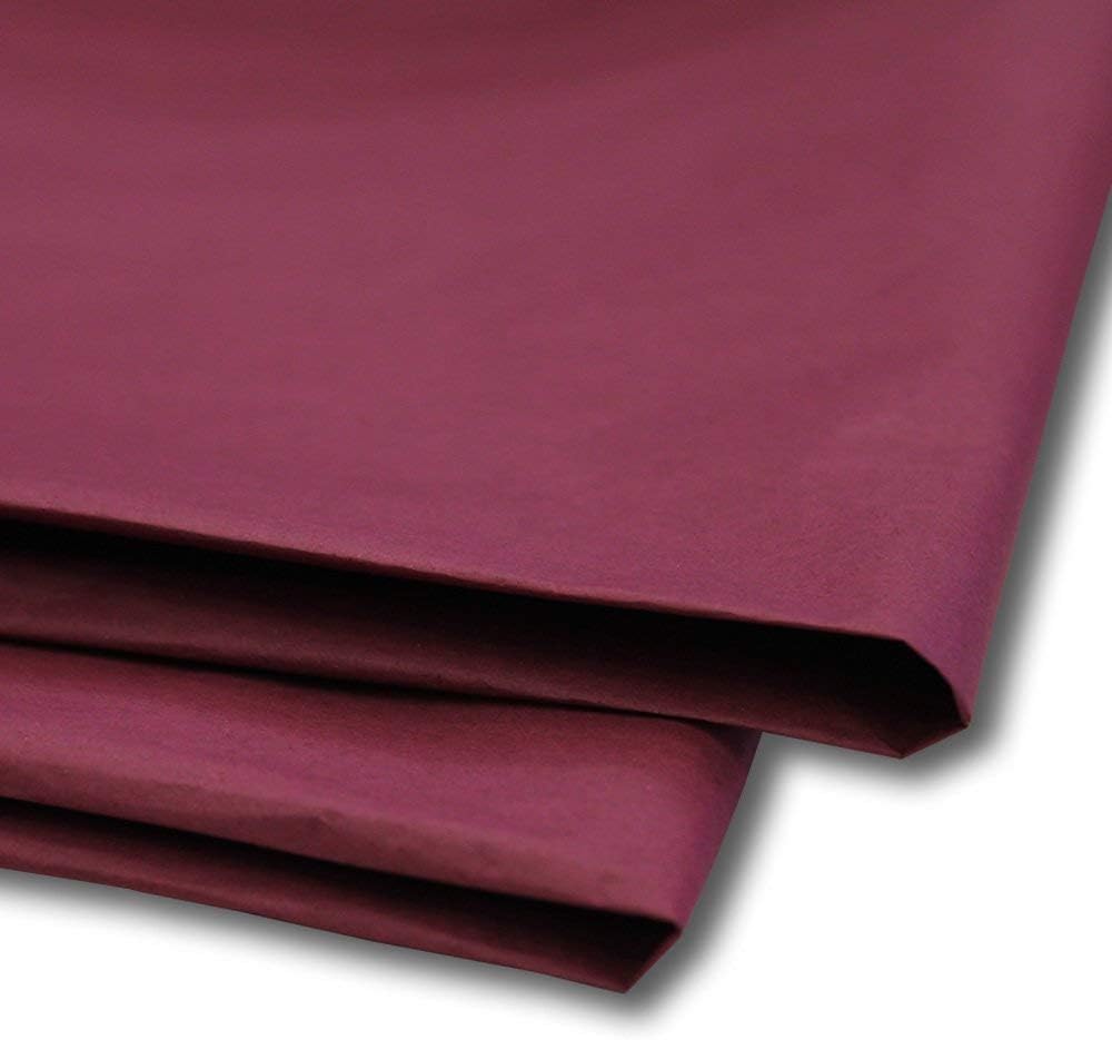 Sabco  - Tissue Paper 25 Sheets, Gift Wrap, Mg And Acid Free, 20 X 30" Size, Wrapping Decorative Sketch And Cutting Paper For Art Craft & Packing. - Burgundy