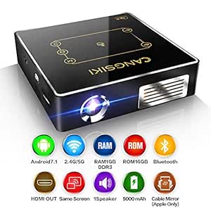 LWGHE Proyector 1080P Proyector de Video Full HD con trípode ...