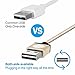 USB Cable, Veckle 6.6ft (2 M) Micro USB to USB Charger Cable Braided, Quick Charge and High Speed Data Sync for Android, Samsung, HTC, Motorola, Nokia and More, Gold