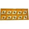 RHFGYY Cutting Tools Indexable Inserts Carbide Turning Inserts DCMT11T304(DCMT32.51),DCMT Inserts CNC Lathe Replacement Cutters for Indexable Lathe Turning Tool Holder,10 Pieces/Pack