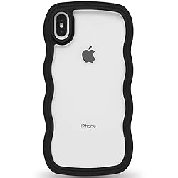 Anuck for iPhone Xs Max Case Wavy Edge Clear Back