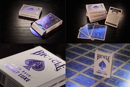 Bicycle Rider Back Cobalt Luxe (Blue) by US Playing Card Co