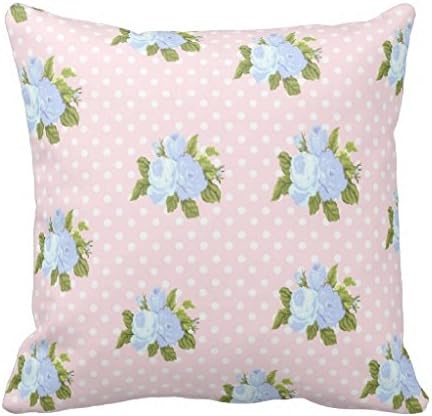 Floral Pink Polka Dot Pattern Tumblr Room Pillow Case
