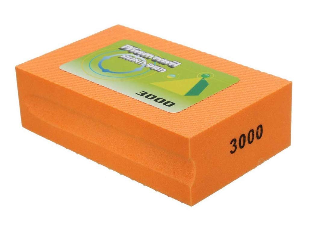 Sanding Blocks Polishing Grinding Block Diamond Polishing Hand Pads Block for Granite Marble Glass Grinding 3000 Grit, 1 Pcs
