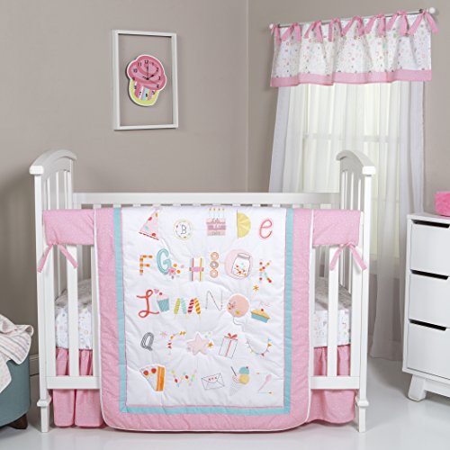 Trend Lab Alphabet Cake 4 Piece Crib Bedding Set, Multi