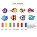PiscatorZone Fishing Toys Fun Magnetic Puzzle Game Children Baby Wooden Playset Mini Marines Fishes Models, Gift for Under The Age of Six